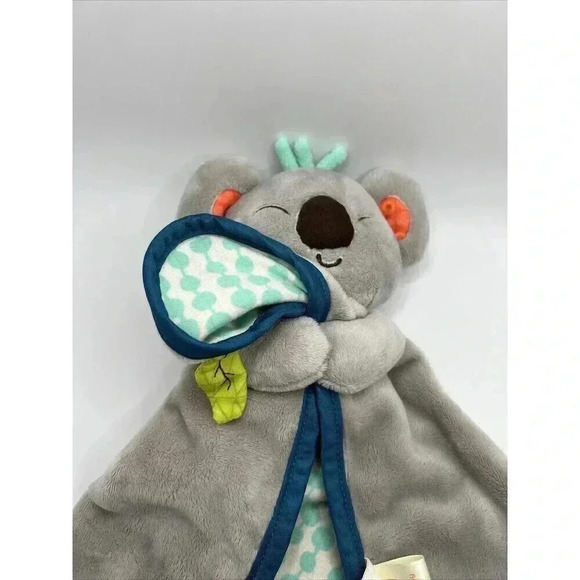 B Baby Cuddly Plush Koala Bear Lovey Security Blanket Gray - Picture 3 of 4